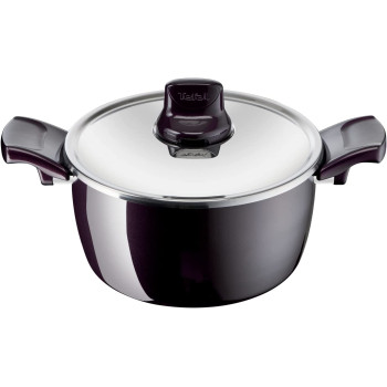 Tefal G6 Resist Intense 22 Cm Stewpot With Stainless Steel Lid Aluminium D5224583 Red