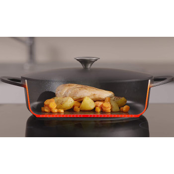Tefal Trattoria Serving Pan With Cast Lid 28Cm Black