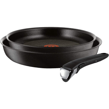 Tefal L65092 Ingenio Expertise Pan Set 3 Piece Handle Included Suitable For Induction Non Stick Black