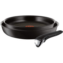 Tefal L65092 Ingenio Expertise Pan Set 3 Piece Handle Included Suitable For Induction Non Stick Black