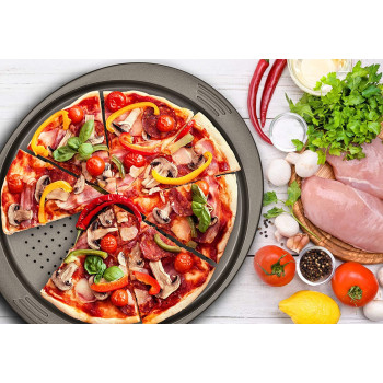 Tefal Easygrip Bronze Perforated Pizza 34 Cm J1629044