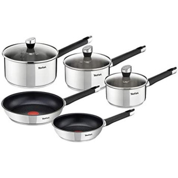 Tefal E823S524 5Pieces Emotion Cooking Set Silver W 52.4 X H 36.2 X D 19.0 Cm Stainless Steel