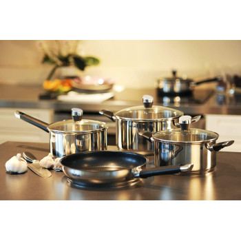 Tefal E823S524 5Pieces Emotion Cooking Set Silver W 52.4 X H 36.2 X D 19.0 Cm Stainless Steel