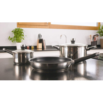Tefal E823S524 5Pieces Emotion Cooking Set Silver W 52.4 X H 36.2 X D 19.0 Cm Stainless Steel