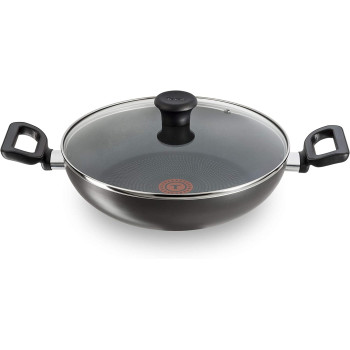 Tefal Emotion 8 Piece Cooking Set Stainless Steel E823S524 And Tefal Delicia 24 Cm Kadai With Lid B1549684 Multi Color