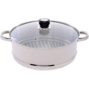 Wilson Stainless Steel 4 Tier Steamer With Glass Lid Silver Cs 20