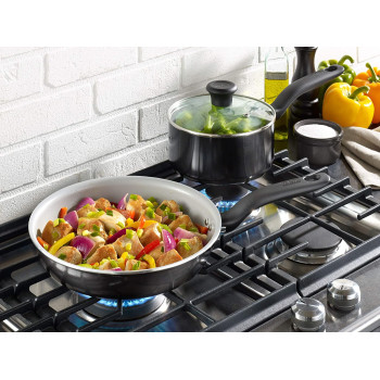 T Fal C921Sg Initiatives Nonstick Ceramic Coating Ptfe Pfoa And Cadmium Free Scratch Resistant Dishwasher Safe Oven Safe Cookware Set 16 Piece Black 2100082346