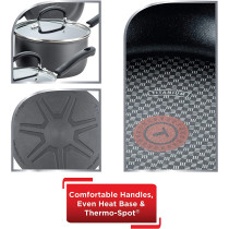 T Fal Ultimate Hard Anodized Nonstick 17 Piece Cookware Set Black