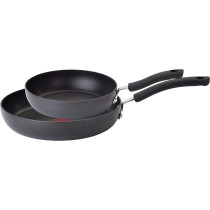 T Fal Ultimate Hard Anodized Nonstick 12 Piece Cookware Set Dishwasher Safe Pots And Pans Set Black