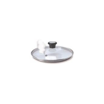 Tefal 280975 Glass Lid With Stainless Steel Rim And Steam Regulator 24Cm Transparent