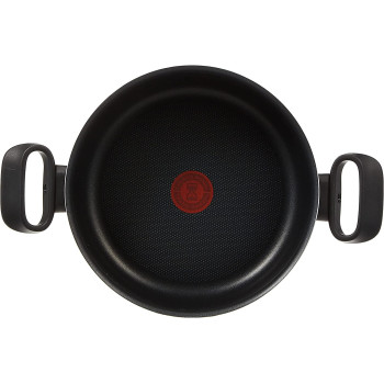 Tefal Tempo Flame 24 Cm Non Stick Casserole With Lid Red Aluminium C3044683