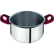 Tefal P4411462 Clipso Precision Pressure Cooker Silver Burgundy 8 Liters