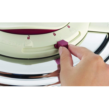 Tefal P4411462 Clipso Precision Pressure Cooker Silver Burgundy 8 Liters