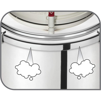 Tefal P4411462 Clipso Precision Pressure Cooker Silver Burgundy 8 Liters