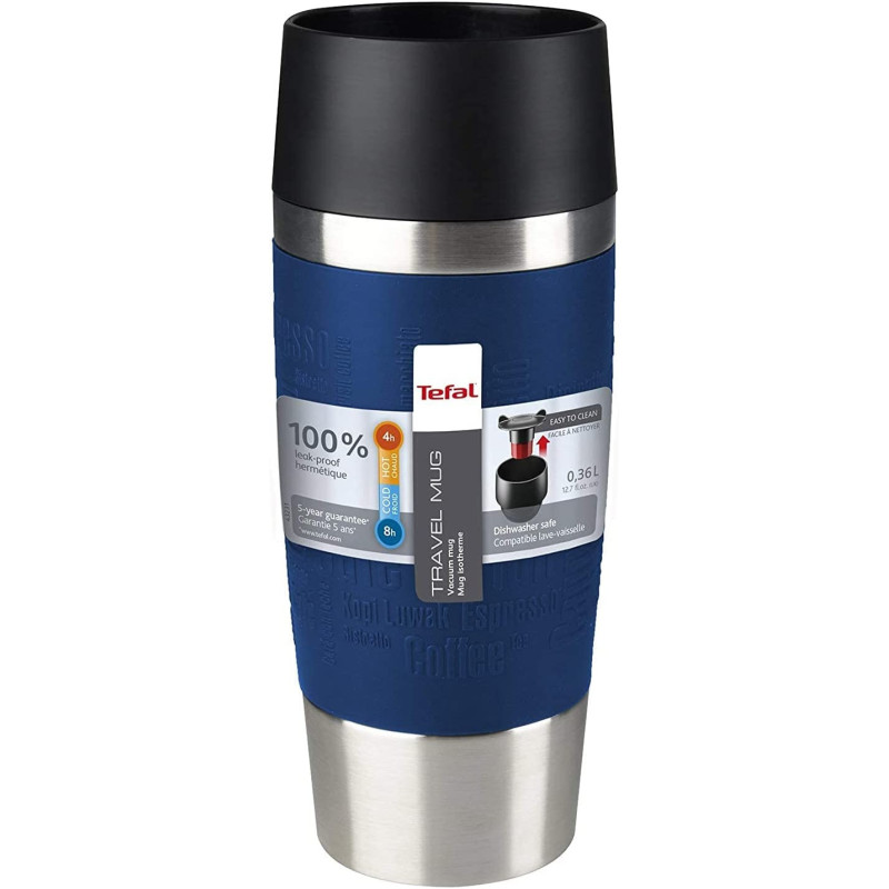 Tefal Travel Mug K3082114 Blue Silver 0.36 L