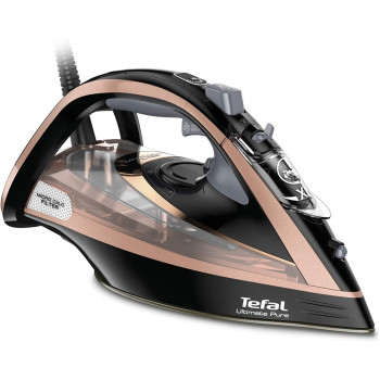 Tefal Ultimate Pure Steam Iron 3100 Watts Black Plastic Durilium Fv9845M0 Min 1 Year Manufacturer Warranty