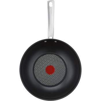 Tefal 1 Intuition Ss V2 28 Coated Wokpan Silver