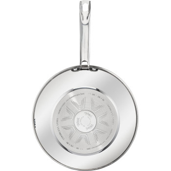 Tefal 1 Intuition Ss V2 28 Coated Wokpan Silver
