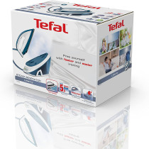 Tefal Liberty Iron 5.5 Bars Boost 310 Continuous Steam 120 G Min Ceramic Soleplate And Anti Limescale Cartridge 2200 W 1.5 Litres Blue White