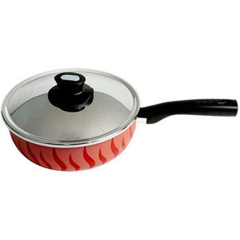Tefal Tempo Dutch Oven Casserole With Lid Red Black 24 Centimeter