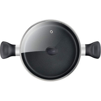 Tefal Super Cook 22 Cm Casserole With Lid Non Stick Black Aluminium B1434584