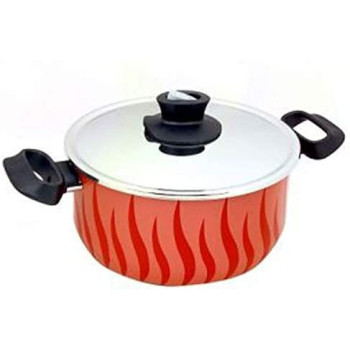 Tefal Aluminum Tempo Dutch Oven Casserole With Lid 2 Pieces Red C0454562
