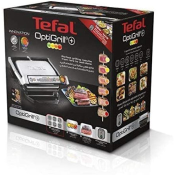 Tefal Optigrill Plus 6 Cooking Programs Silver Gc712D28