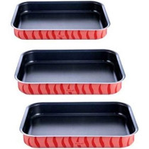 Tefal J1195785 Set Of 3 Pieces Aluminum Oven Dishes