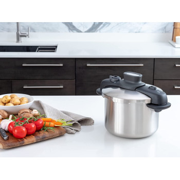 Tefal Secure Compact 8 Litre Pressure Cooker Stainless Steel P3534446