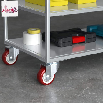 Abbasali Pack Of 2 Heavy Duty Pu Rubber Caster Wheel With Nut & Bolt For And EquipmentS And Diy Ideas Swivel 5 Inch