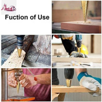 Abbasali Step Drill Bit High Speed Steel Hss Triangle For Carbon Steel Iron Insulation Boards Pvc Boards And Wood 4Mm 30Mm