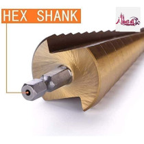 Abbasali Step Drill Bit High Speed Steel Hss Triangle For Carbon Steel Iron Insulation Boards Pvc Boards And Wood 4Mm 30Mm