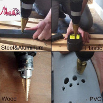 Abbasali Step Drill Bit High Speed Steel Hss Triangle For Carbon Steel Iron Insulation Boards Pvc Boards And Wood 4Mm 30Mm