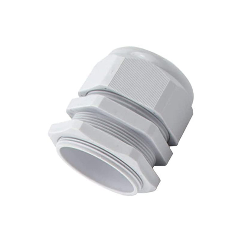 Abbasali Pg Gland White Pack Of 5 Pcs Dust Proof Nylon Cable Gland With Locknut Idealpg 09