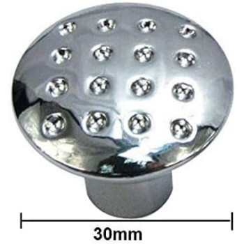 Abbasali Metal Cabinet Pull Knob Dotted With Fittings 2 Pieces