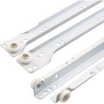 Abbasali Cabinet Rails Drawer Track Slides For Computer Table Clothing Cabinets With Wheels White Color 18 Inch