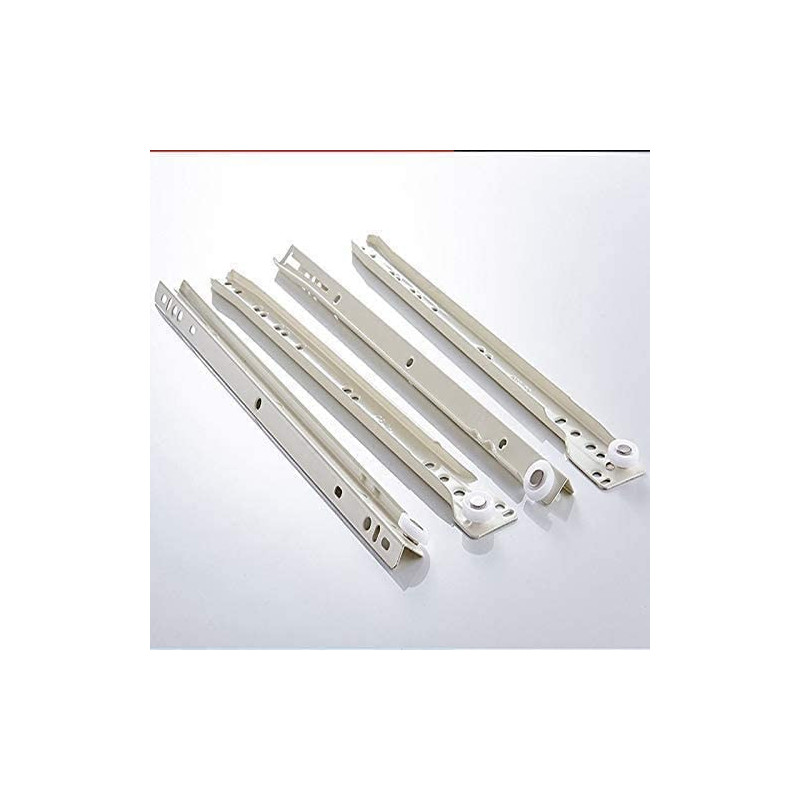 Abbasali Cabinet Rails Drawer Track Slides For Computer Table Clothing Cabinets With Wheels White Color 20Inch