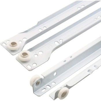 Abbasali Cabinet Rails Drawer Track Slides For Computer Table Clothing Cabinets With Wheels White Color 20Inch