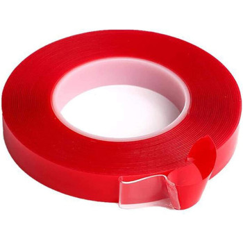 Abbasali Strong Double Sided Sticky Clear Traceless Acrylic Transparent Adhesive Tape 18Mm X 50 M