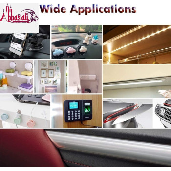 Abbasali Strong Double Sided Sticky Clear Traceless Acrylic Transparent Adhesive Tape 18Mm X 50 M