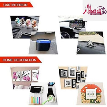 Abbasali Strong Double Sided Sticky Clear Traceless Acrylic Transparent Adhesive Tape 18Mm X 50 M