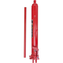 Abbasali Hydraulic Long Ram Jack With Single Piston Pump And Clevis Base 3 Ton 6000 Lb Capacity Red Black Blue