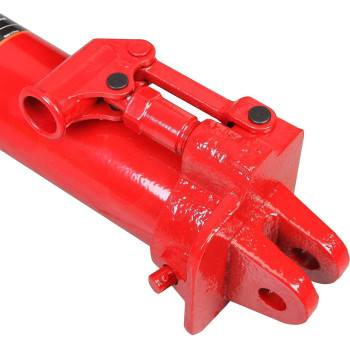 Abbasali Hydraulic Long Ram Jack With Single Piston Pump And Clevis Base 3 Ton 6000 Lb Capacity Red Black Blue