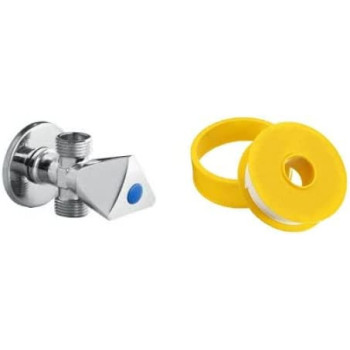 Abbasali Chrome Plated Angle Valve 1 2 X 1 2 Toilet Kitchen Wash Basin Bathroom Fittings With Tafflon Tape