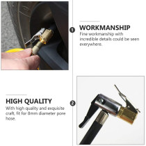 Abbasali 4Pcs Air Chuck Heavy Duty Closed Flow Lock On Tire Chuck With Clip For Inflator Gauge Compressor Accessories Yellow