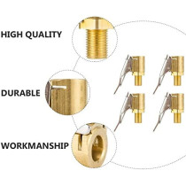 Abbasali 4Pcs Air Chuck Heavy Duty Closed Flow Lock On Tire Chuck With Clip For Inflator Gauge Compressor Accessories Yellow