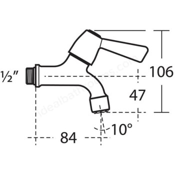 Abbasali Wall Mounted Bib Tap A Brass Product Chrome With 2Pcs Tafflon Tape 1 Year Replacement Guarantee