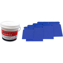 Abbasali National Paint Stucco Filler All Purpose Putty Galon3.6 Ltr With 4Pcs Plastic Scrapper Set For Putty