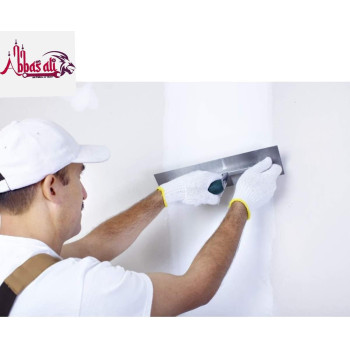 Abbasali National Paint Stucco Filler All Purpose Putty Galon3.6 Ltr With 4Pcs Plastic Scrapper Set For Putty