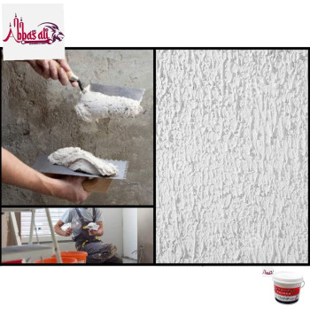 Abbasali National Paint Stucco Filler All Purpose Putty Galon3.6 Ltr With 4Pcs Plastic Scrapper Set For Putty